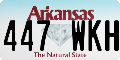 AR license plate 447WKH