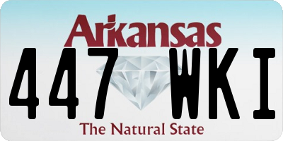 AR license plate 447WKI