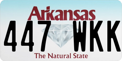 AR license plate 447WKK
