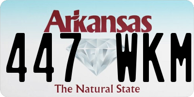 AR license plate 447WKM