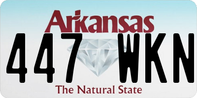 AR license plate 447WKN