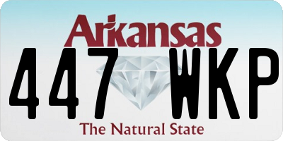 AR license plate 447WKP