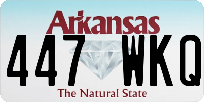 AR license plate 447WKQ