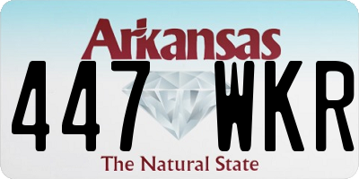 AR license plate 447WKR