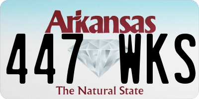 AR license plate 447WKS