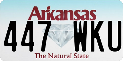 AR license plate 447WKU
