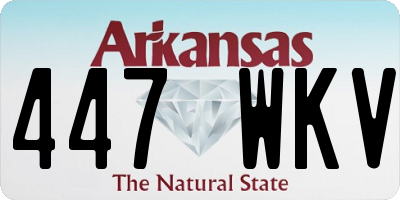 AR license plate 447WKV
