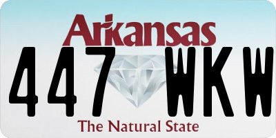 AR license plate 447WKW