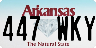AR license plate 447WKY