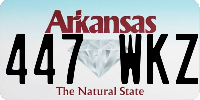 AR license plate 447WKZ