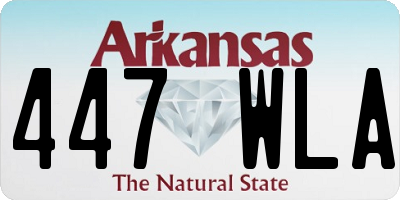 AR license plate 447WLA