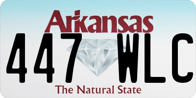 AR license plate 447WLC