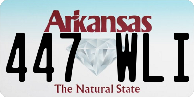 AR license plate 447WLI
