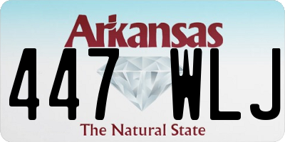 AR license plate 447WLJ