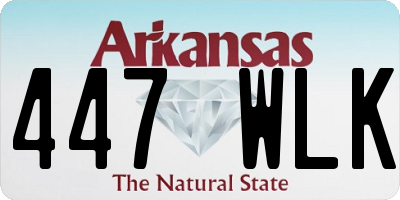 AR license plate 447WLK