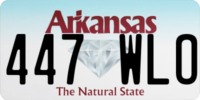 AR license plate 447WLO