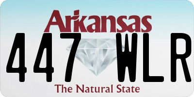 AR license plate 447WLR