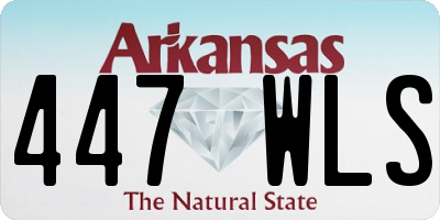 AR license plate 447WLS