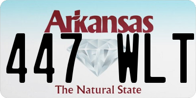 AR license plate 447WLT