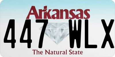 AR license plate 447WLX