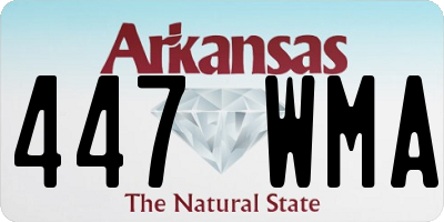 AR license plate 447WMA