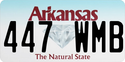 AR license plate 447WMB