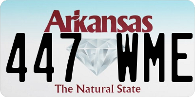 AR license plate 447WME