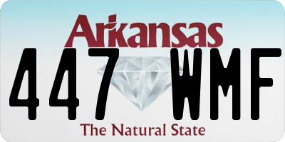 AR license plate 447WMF
