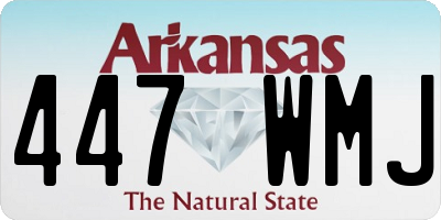 AR license plate 447WMJ