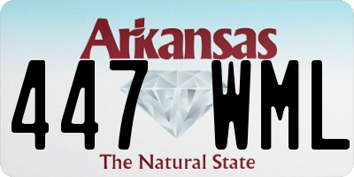 AR license plate 447WML