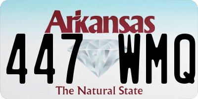 AR license plate 447WMQ