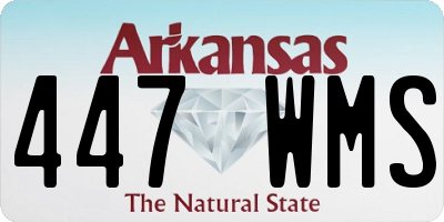 AR license plate 447WMS