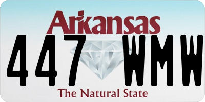AR license plate 447WMW