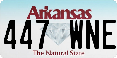 AR license plate 447WNE
