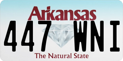 AR license plate 447WNI