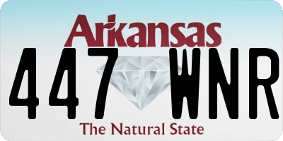 AR license plate 447WNR