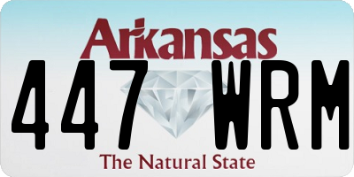 AR license plate 447WRM
