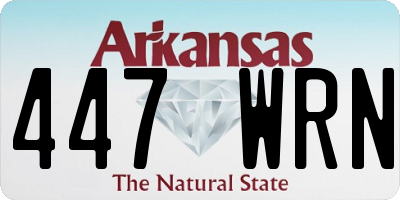 AR license plate 447WRN