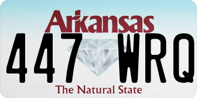 AR license plate 447WRQ