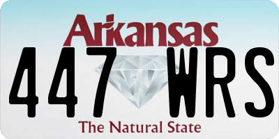 AR license plate 447WRS