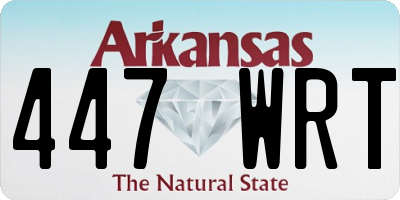 AR license plate 447WRT