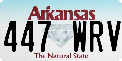 AR license plate 447WRV