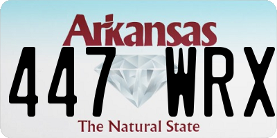 AR license plate 447WRX