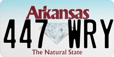 AR license plate 447WRY