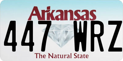 AR license plate 447WRZ