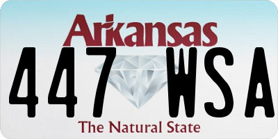 AR license plate 447WSA