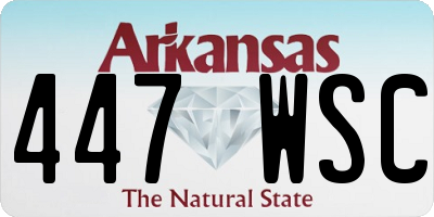 AR license plate 447WSC