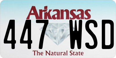 AR license plate 447WSD