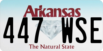 AR license plate 447WSE