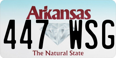 AR license plate 447WSG